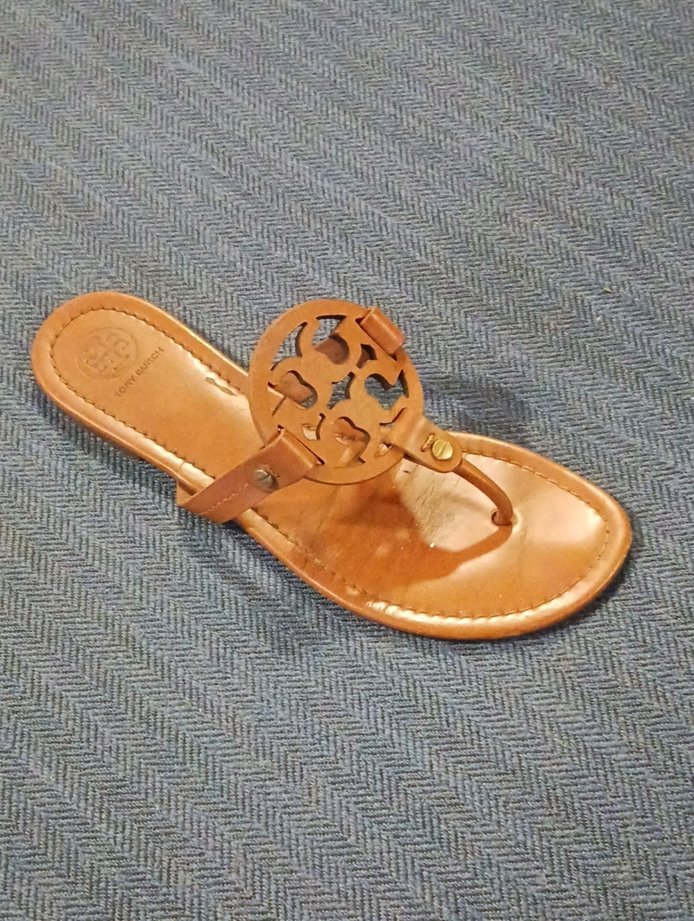 Tory Burch Brown Miller Logo Thong Sandal - Women's
